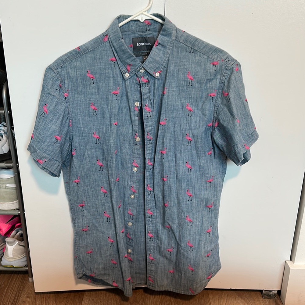 Bonobos Flamingo Short Sleeve Shirt